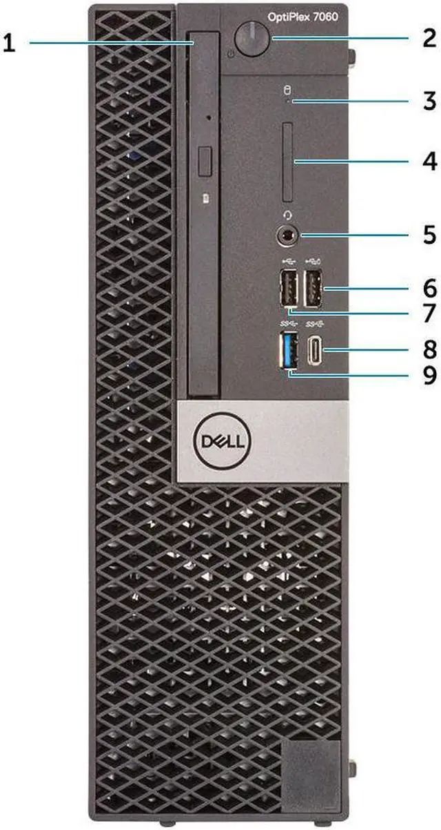 Alt view image 4 of 19 - Dell OptiPlex 7000 7060 Desktop Computer - Intel Core i5 (8th Gen) i5-8500 3 GHz - 8 GB DDR4 SDRAM - 500 GB HDD - Windows 10 Pro 64-bit (English/French/Spanish) - Small Form Factor