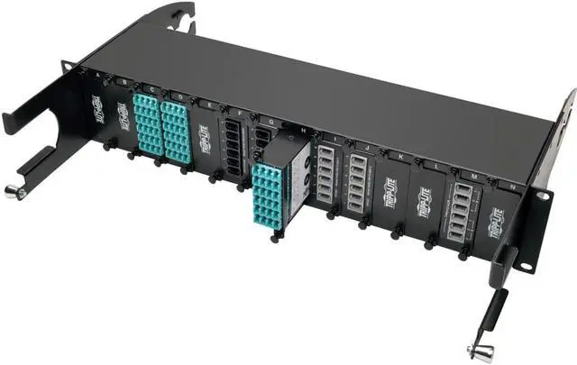 Alt view image 6 of 17 - Tripp Lite 12-Fiber Patch Panel 2 Mtp/Mpo To 12 Lc 10Gb Breakout Cassette