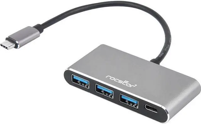 Alt view image 7 of 12 - Rocstor Y10A200-A1 Premium USB C Hub - 4 Port USB-C to USB-A