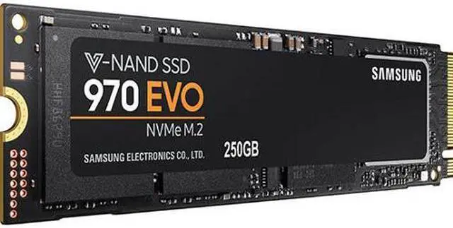 Main image of SAMSUNG 970 EVO M.2 2280 250GB PCIe Gen 3.0 x4, NVMe 1.3 V-NAND 3-bit MLC Internal Solid State Drive (SSD) MZ-V7E250E