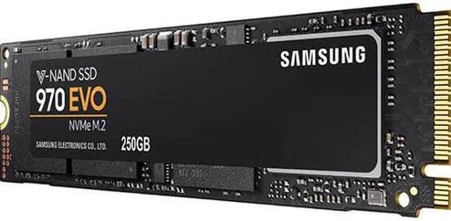 Alt view image 2 of 6 - SAMSUNG 970 EVO M.2 2280 250GB PCIe Gen 3.0 x4, NVMe 1.3 V-NAND 3-bit MLC Internal Solid State Drive (SSD) MZ-V7E250E
