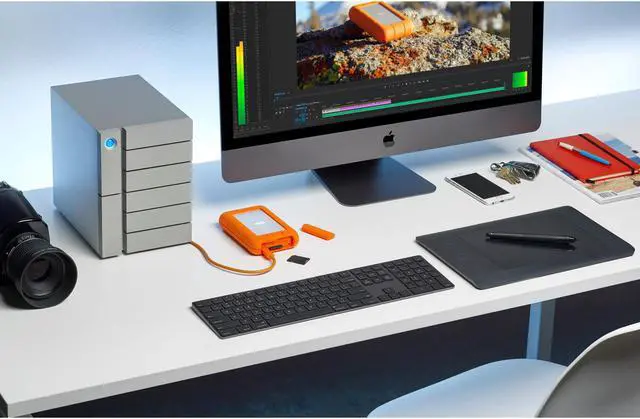 Alt view image 11 of 19 - LaCie Rugged RAID Pro 4TB USB-C Portable Hard Drive + 1mo Adobe CC All Apps (STGW4000800)