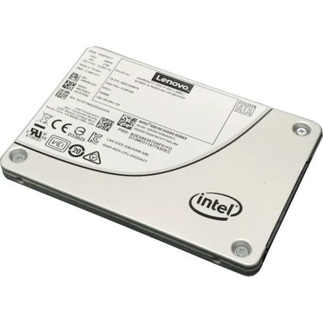 Main image of Lenovo DC S4500 480 GB 3.5" Internal Solid State Drive - SATA - 500 MB/s Maximum Read Transfer Rate - 330 MB/s Maximum Write Transfer Rate - Hot Swappable - 256-bit Encryption Standard