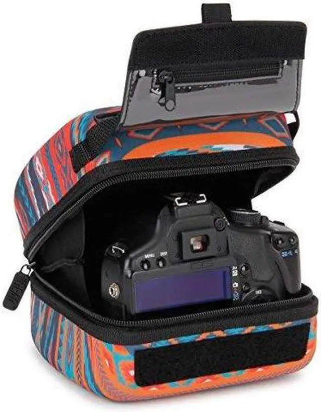 Main image of USA Gear Quick Access DSLR Hard Shell Camera Case (Southwest) w/Molded EVA Protection, Padded Interior, Holster Belt Loop and Rubber Coated Handle - Works W/Nikon, Canon, Pentax, Olympus and More