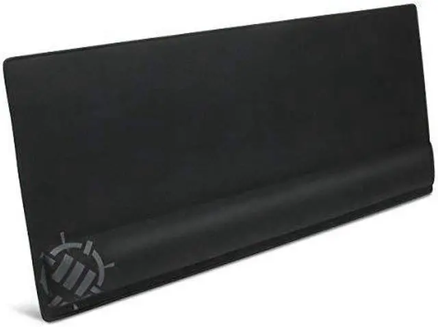 Main image of enhance large extended gaming mouse pad with memory foam wrist rest support by 31.5 x 13.78 x 1 inches  antifray stitching & premium soft tracking mat surface black