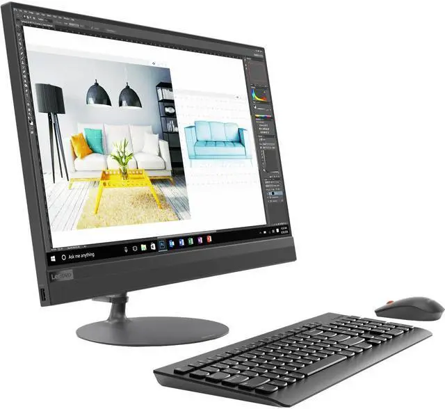 Alt view image 2 of 12 - Lenovo All-in-One Computer IdeaCentre 520-24ARR (F0DN0000US) 2200GE 8GB DDR4 1TB HDD 23.8" Touchscreen Windows 10 Home 64-bit
