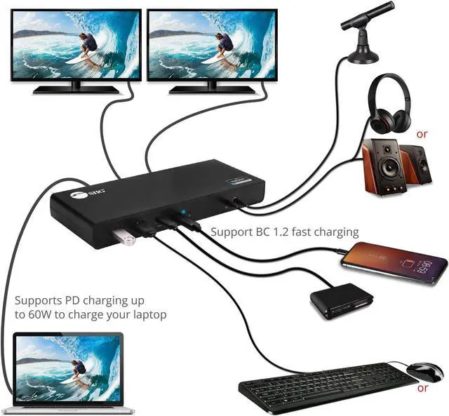 Alt view image 6 of 20 - USB 3.1 TYPE-C DUAL 4K DOCKING