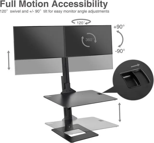 Alt view image 3 of 20 - Dual Display Adjustable Stand