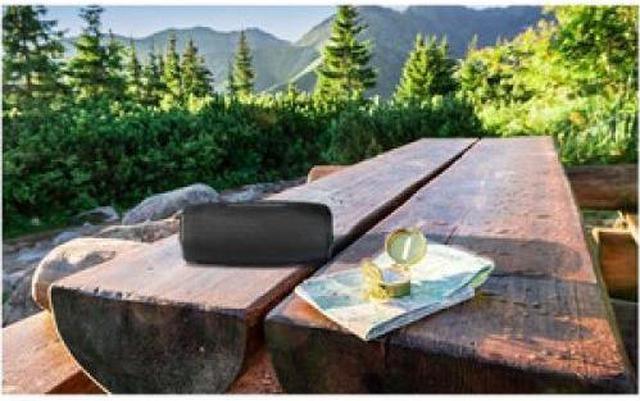 Alt view image 4 of 5 - DPI Bluetooth Waterproof Fabric Wireless IPX5 Handsfree Speakerphone AUX ISBW348B