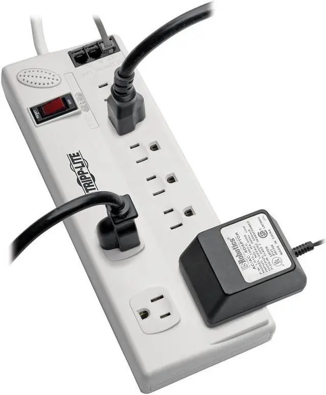 Alt view image 4 of 10 - Tripp Lite TLP806TELTAA 8-Outlet Surge Suppressor/Protector