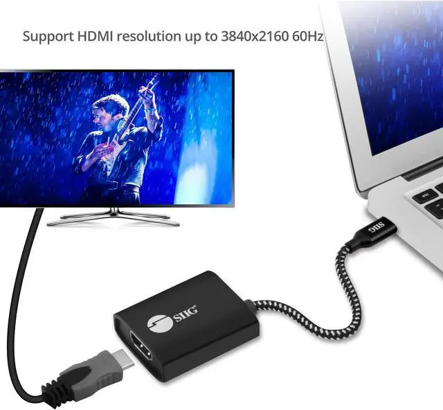 Alt view image 4 of 6 - Siig Usb Type-C To Hdmi Video Cable Adapter With Pd Charging
