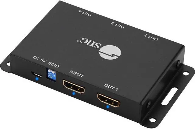 Alt view image 2 of 17 - SIIG CE-H23L11-S1 4 Port HDMI 2.0 HDR Mini Spli