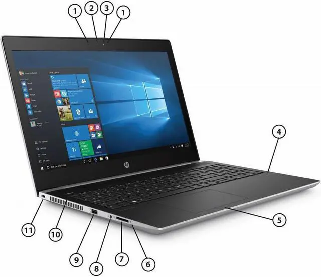 Alt view image 2 of 7 - HP Laptop ProBook Intel Core i5-7200U 4GB Memory 500GB HDD Intel HD Graphics 620 15.6" Non-Touch Screen Windows 10 Pro 64-bit 450 G5 (5HT18UT#ABA)
