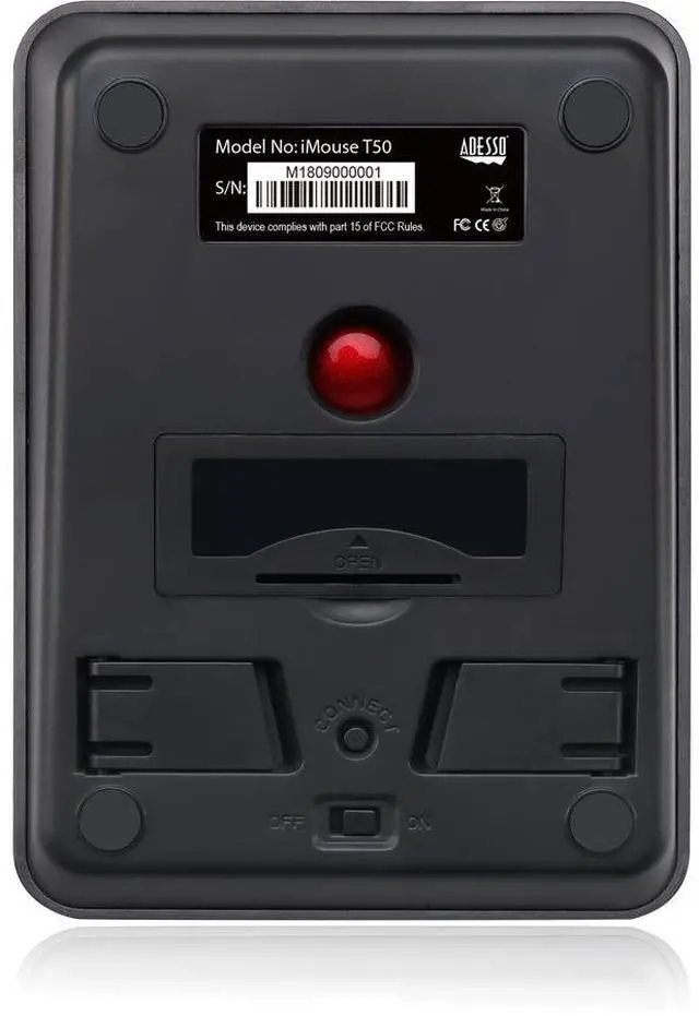 Alt view image 2 of 20 - Adesso iMouse T50 - Wireless Programmable Ergonomic Trackball Mouse