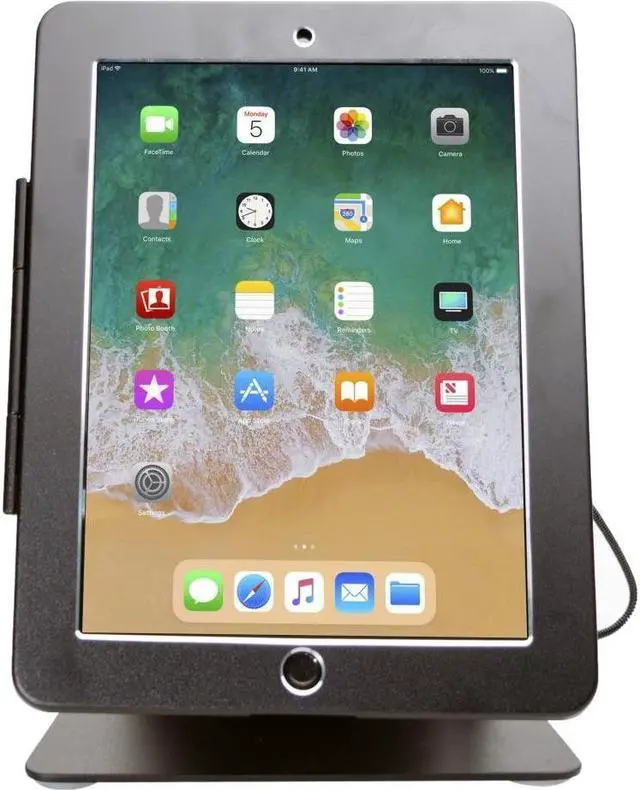 Alt view image 5 of 20 - Cta Digital Desktop Anti-Theft Stand Ipad Black Case Rotates 360 Degrees