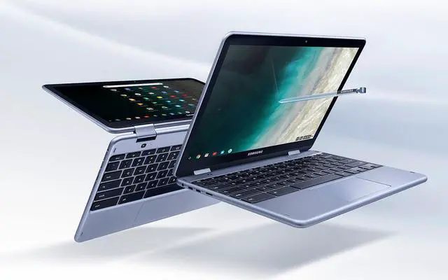 Alt view image 4 of 16 - Samsung Chromebook Plus XE521QAB-K01US 12.2" Touchscreen LCD 2 in 1 Chromebook - Intel Celeron 3965Y 1.50 GHz - 4 GB LPDDR3 - 32 GB Flash Memory - Chrome OS - 1920 x 1200 - Convertible - Stealth Silver
