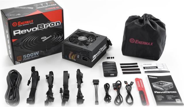 Alt view image 8 of 8 - Enermax RevoBron 500W 80+ Bronze Semi Modular Power Supply