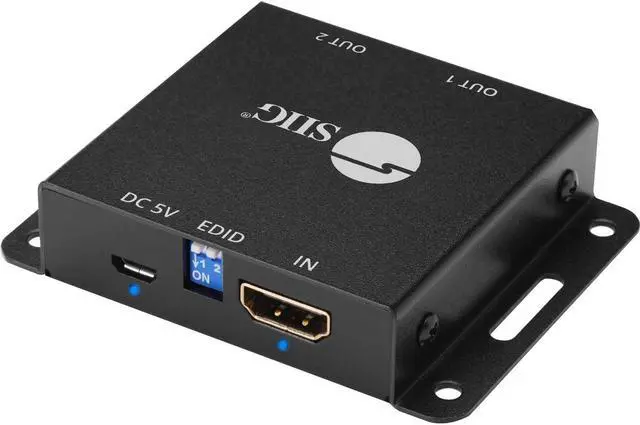 Alt view image 3 of 20 - Siig 2-Port Hdmi 2.0 Hdr Mini Splitter Amplifier With Edid Management
