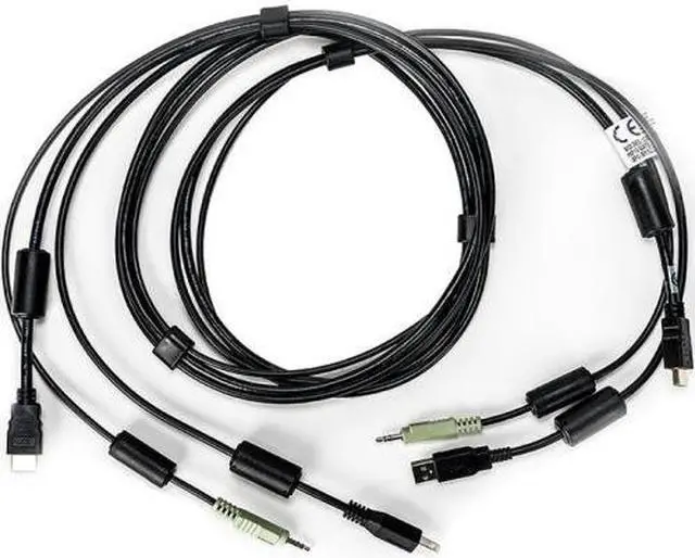 Alt view image 2 of 9 - Avocent 6 ft. USB keyboard, mouse & DisplayPort video cable with speakers - Used with SC940D-001 CBL0110