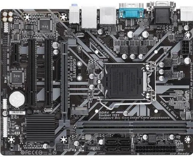 Alt view image 6 of 12 - GIGABYTE H310M S2P LGA 1151 (300 Series) Intel H310 HDMI USB 3.1 Micro ATX Intel Motherboard