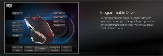 Alt view image 5 of 7 - Adesso iMouse X3 Multi-Color Programmable Gaming Mouse