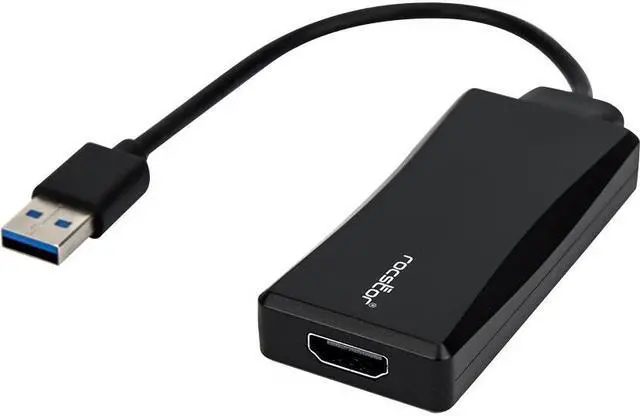 Alt view image 3 of 14 - Rocstor Premium Usb To Hdmi Adapter - Usb 3.0 To Hdmi External Usb Video Graphics Adapter - Resolutions Up To 1920X1200 1080P- 1X Usb 3