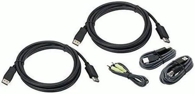 Main image of IOGEAR G2L9203UTAA3 10 ft. Dual View DisplayPort, USB KVM Cable Kit with Audio (TAA)