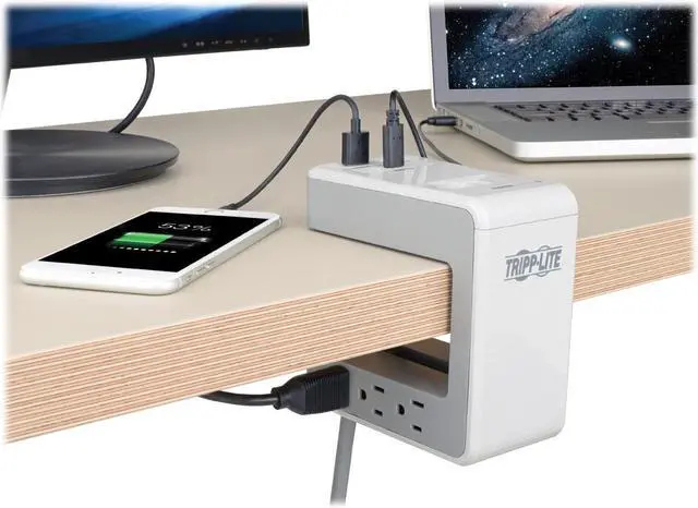 Alt view image 4 of 20 - TRIPP LITE TLP648USBC 8.0 Feet 6 Outlets 1080 Joules Surge Protector