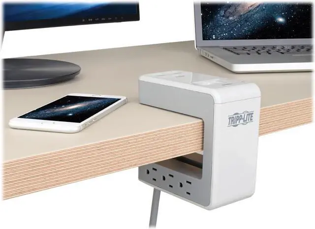 Alt view image 2 of 20 - TRIPP LITE TLP648USBC 8.0 Feet 6 Outlets 1080 Joules Surge Protector