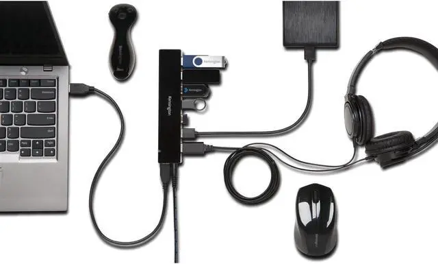 Alt view image 2 of 19 - Kensington K39123AM USB 3.0 7-Port Hub with Charging