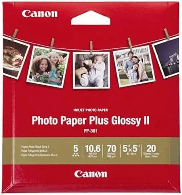 Alt view image 3 of 6 - Canon Photo Paper Plus II Glossy Surface Gloss Inkjet Photo Paper, 20 Sheets