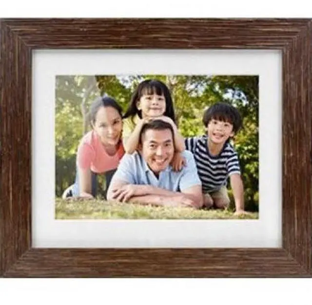 Main image of Aluratek 8 inch Distressed Wood Digital Photo Frame with Auto Slideshow Feature ADPFD08F