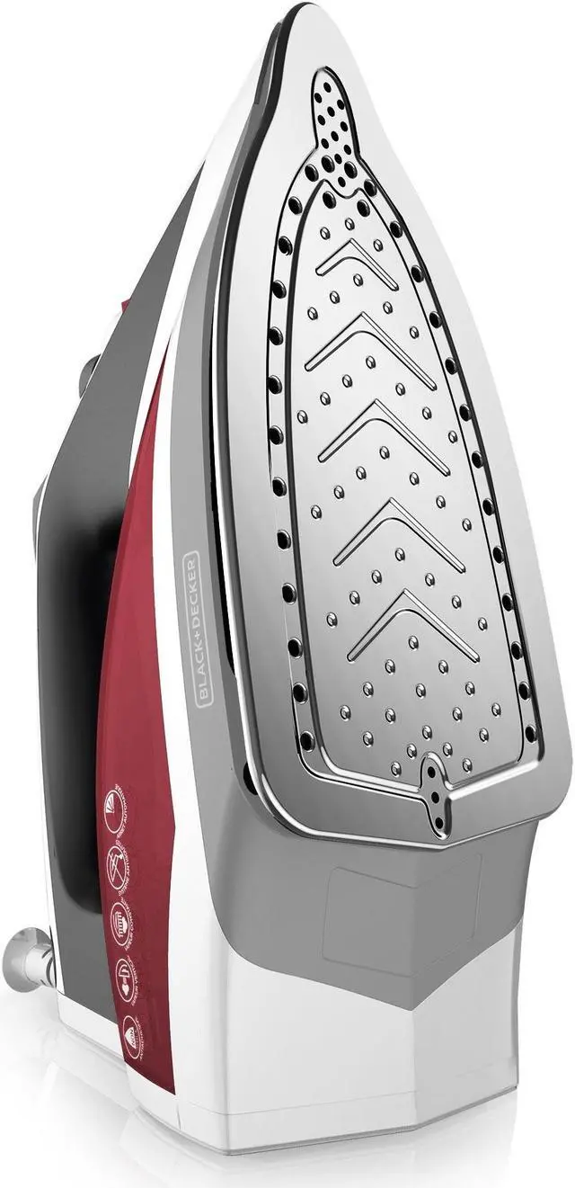 Alt view image 5 of 7 - BLACK+DECKER IR2050 Vitessa Advanced Steam Iron with Dual-Position Cord, Red