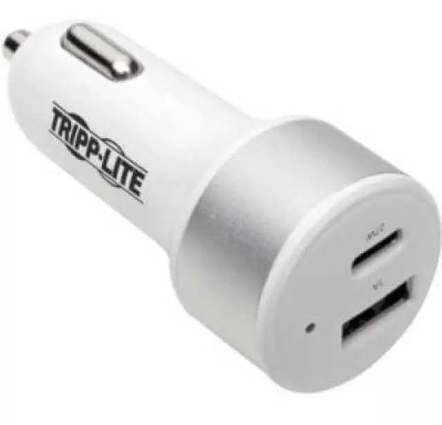 Main image of DUAL-PORT USB CAR CHARGER WITH PD CHARGING - USB TYPE C (27W) & USB TYPE A (5V 1