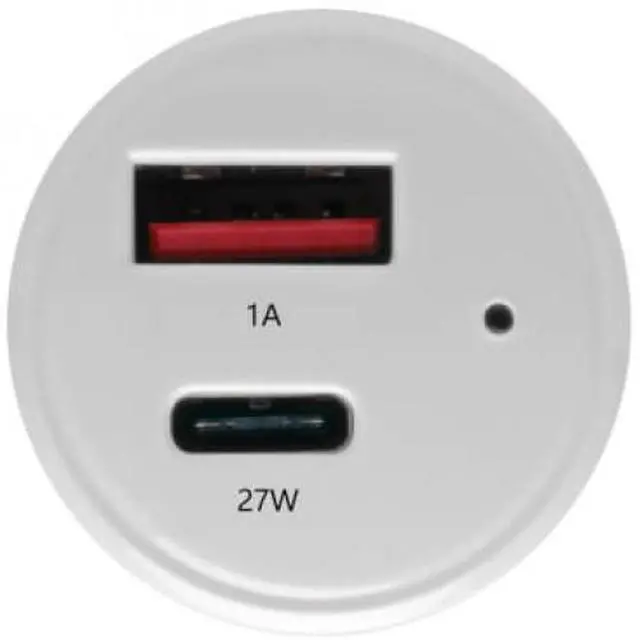 Alt view image 4 of 11 - DUAL-PORT USB CAR CHARGER WITH PD CHARGING - USB TYPE C (27W) & USB TYPE A (5V 1
