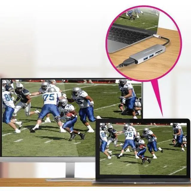 Alt view image 7 of 9 - Aluratek AUMC0302F USB Type-C Multimedia Hub and Card Reader with HDMI