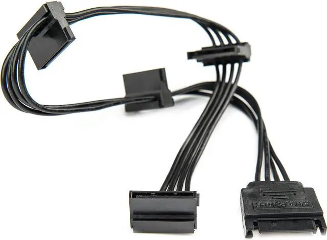 Alt view image 4 of 11 - Rocstor Splitter Cord - for Hard Drive, Solid State Drive, Optical Drive - Black