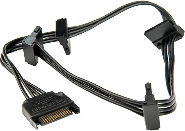 Alt view image 2 of 11 - Rocstor Splitter Cord - for Hard Drive, Solid State Drive, Optical Drive - Black