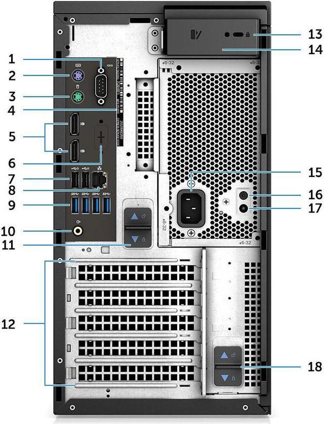 Alt view image 3 of 11 - Dell Precision 3000 3630 Workstation - Intel Core i5 (8th Gen) i5-8500 Hexa-core (6 Core) 3 GHz - 8 GB DDR4 SDRAM - 1 TB HDD - Intel UHD Graphics 630 Graphics - Windows 10 Pro 64-bit (English/Frenc