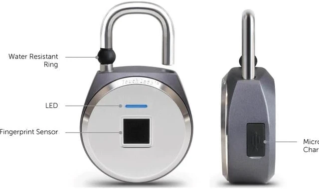 Aluratek Bio-Key TouchLock XL All Weather Keyless Bio-Lock with ...