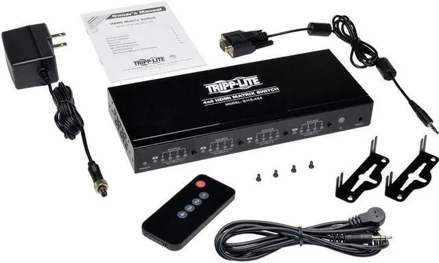 Alt view image 8 of 13 - Tripp Lite 4X4 Hdmi Matrix Video Switch Splitter With Audio And Rs232 Taa