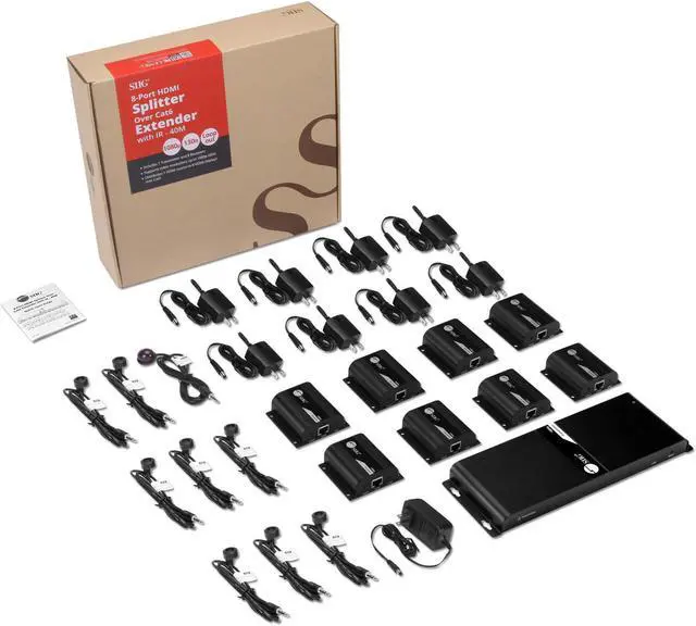Alt view image 6 of 14 - Siig 8-Port Hdmi Splitter Over Cat6 Extender With Ir - 40M