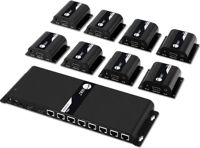 Alt view image 3 of 14 - Siig 8-Port Hdmi Splitter Over Cat6 Extender With Ir - 40M