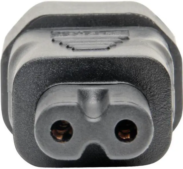 Alt view image 3 of 8 - Tripp Lite IEC C14 to IEC C5 Power Cord Adapter - 10A 250V Black