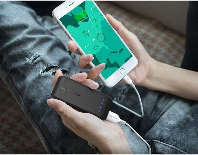 Alt view image 9 of 11 - RAVPower Pink 6700 mAh Power Bank RP-PB060(P)