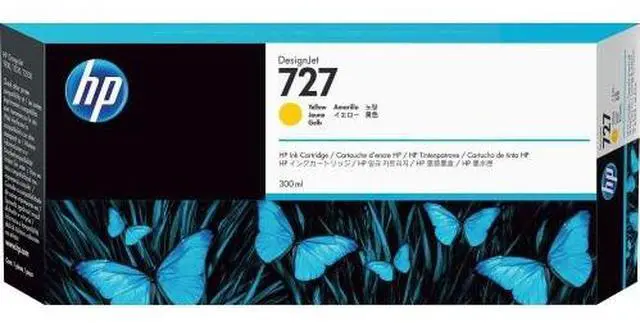 Alt view image 2 of 17 - HP 727 300-ml Yellow DesignJet Ink Cartridge, F9J78A