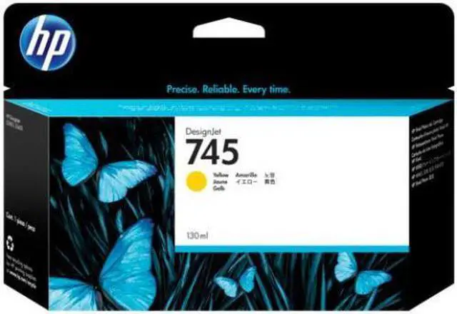 Main image of HP 745 130-ml DesignJet Yellow Ink Cartridge, F9J96A