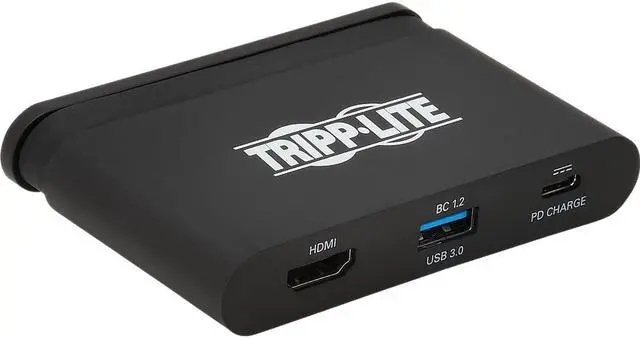 Alt view image 3 of 20 - Tripp Lite Usb C Multiport Adapter Converter 4K W/ /Hdmi Gigabit Ethernet Usb-A Hub Pd Charging Storage Cable Thunderbolt 3 Compatible