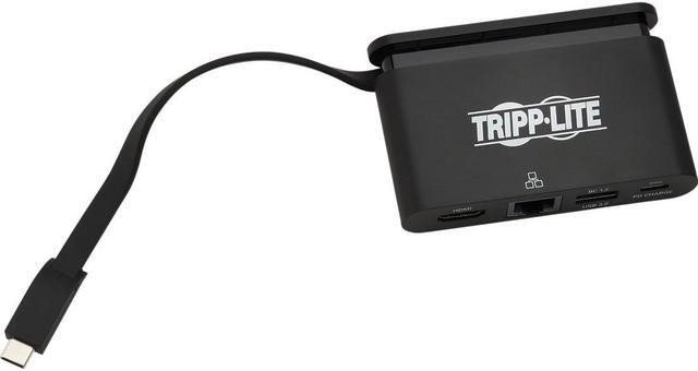 Alt view image 4 of 20 - Tripp Lite U444-T6N-H4GUBC Docking Station - for Notebook/Tablet PC/Desktop PC/Smartphone - 100 W - USB 3.1 Type C - 3 x USB Ports - 1 x USB 3.0 - Network (RJ-45) - HDMI - Thunderbolt - Wired