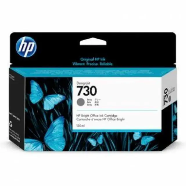 Alt view image 2 of 20 - HP 730 130-ml Gray DesignJet Ink Cartridge, P2V66A
